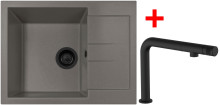 Sinks AMANDA 650 BL Nanotruffle + COMFORTA Nanoblack 